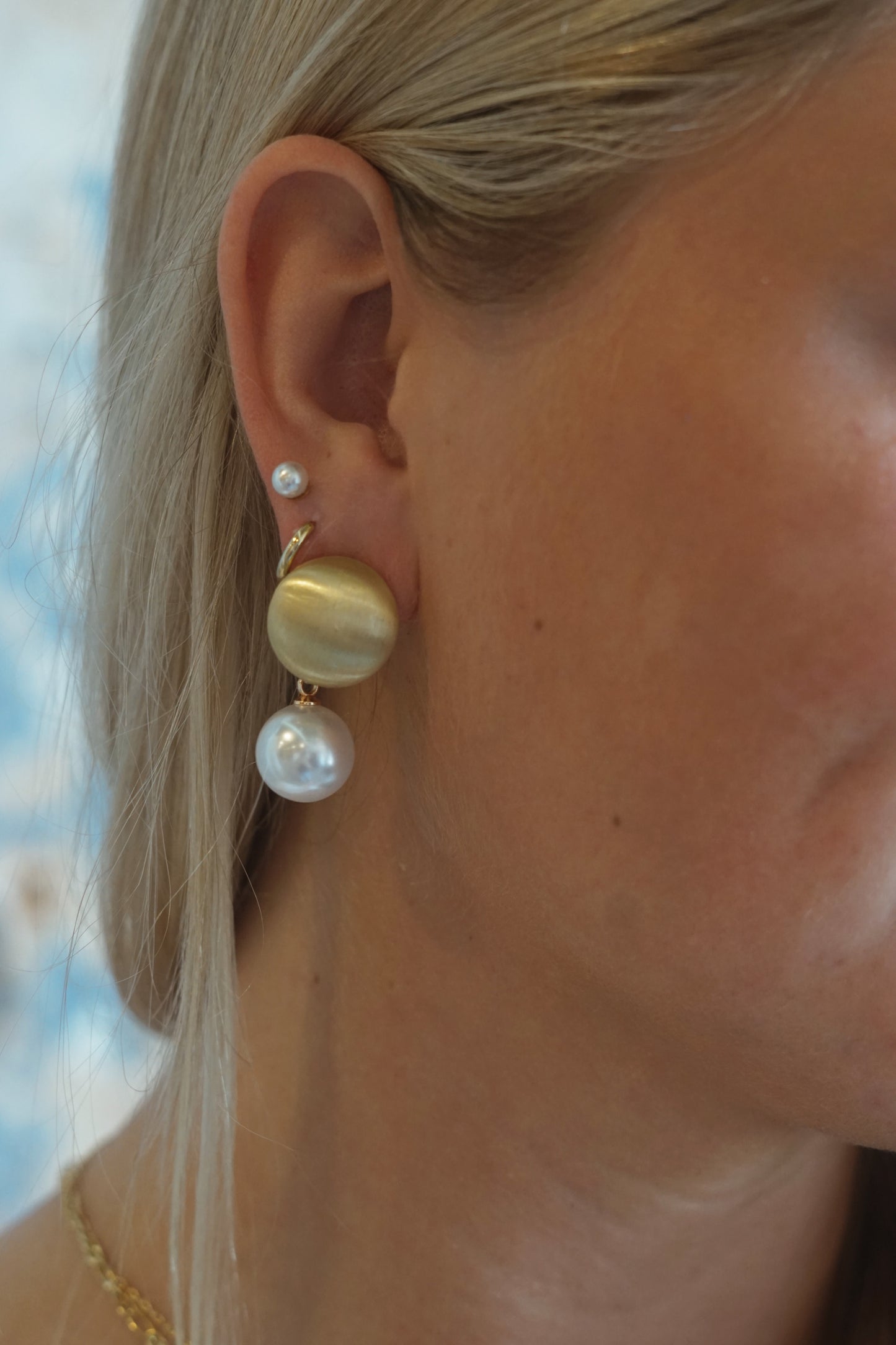 Elle Gold and Pearl Studs