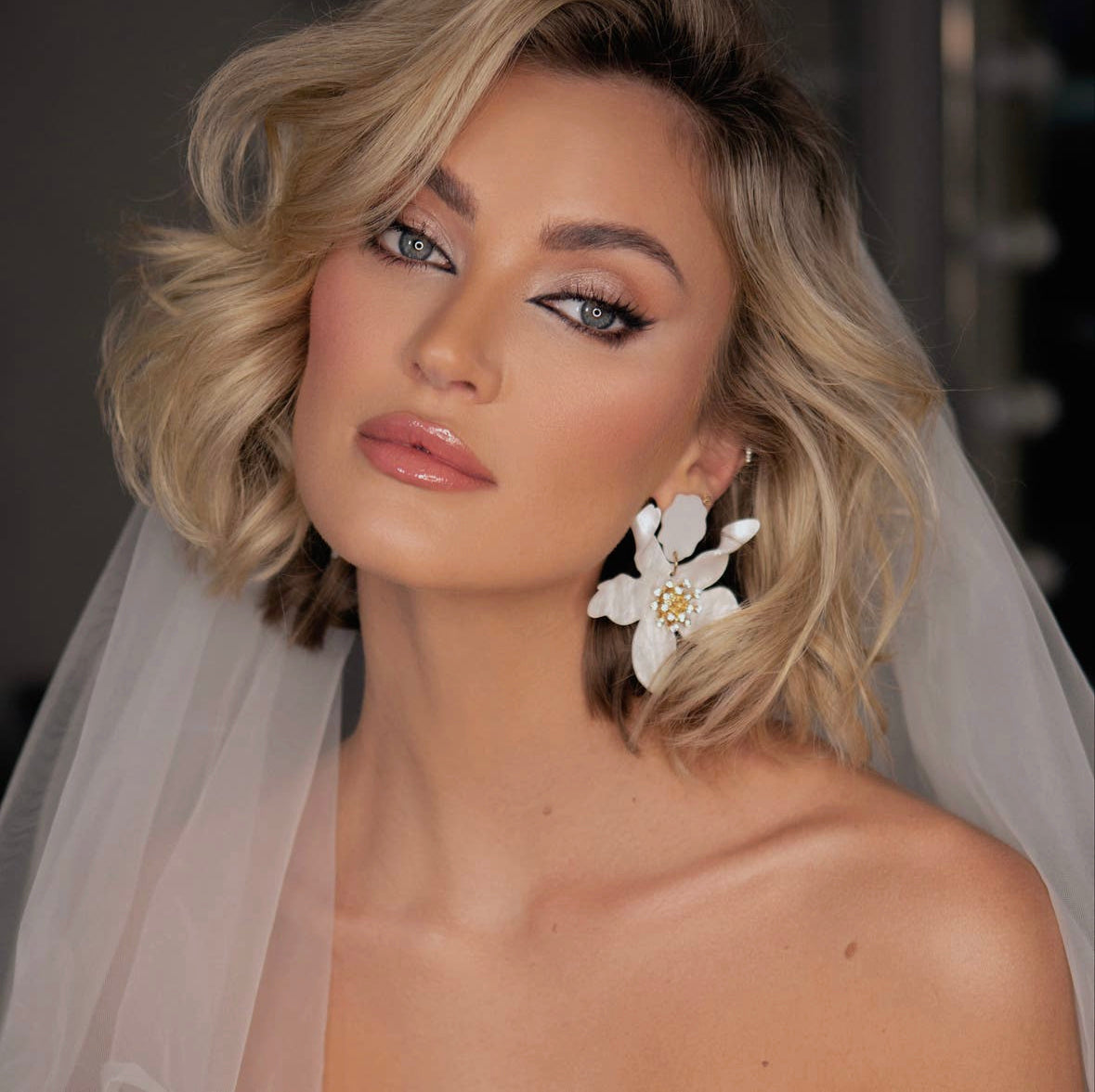 Romantic White Flower Earrings
