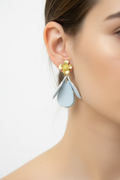 Dusty Blue Petal Earrings