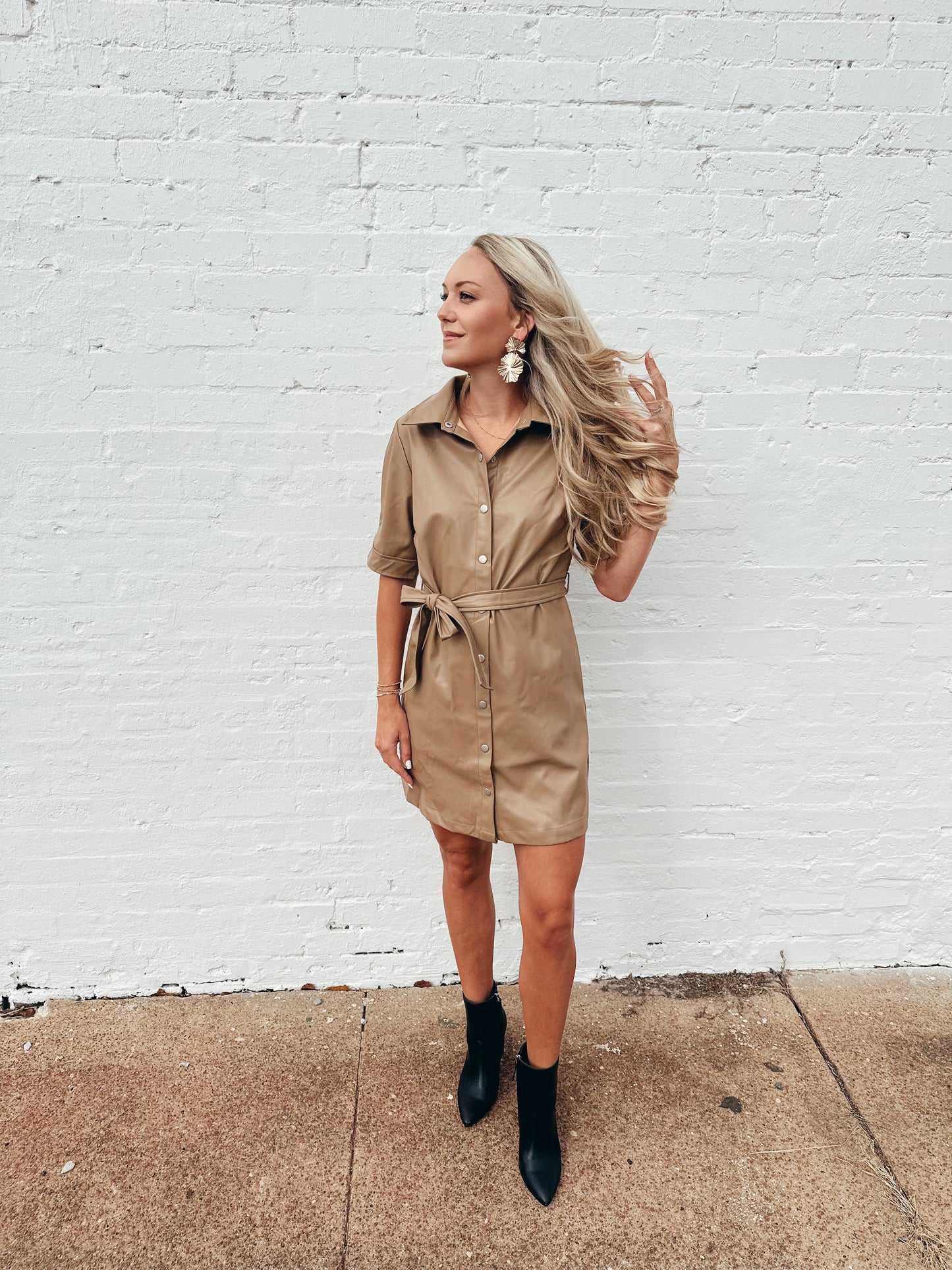 The Kathryn Leather Dress