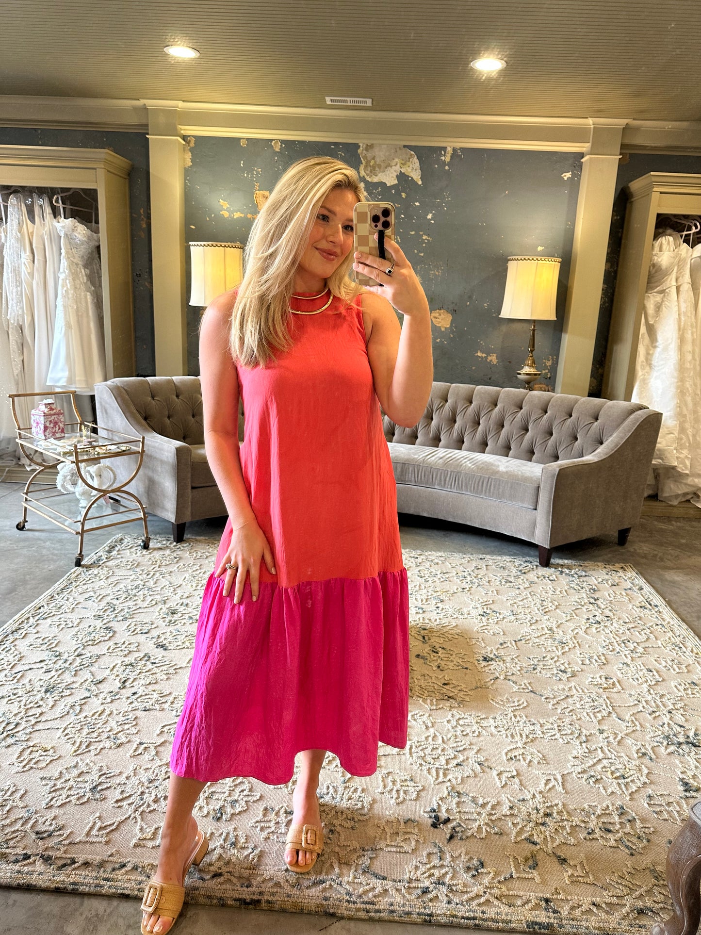 The Isla Drop Waist Midi Dress