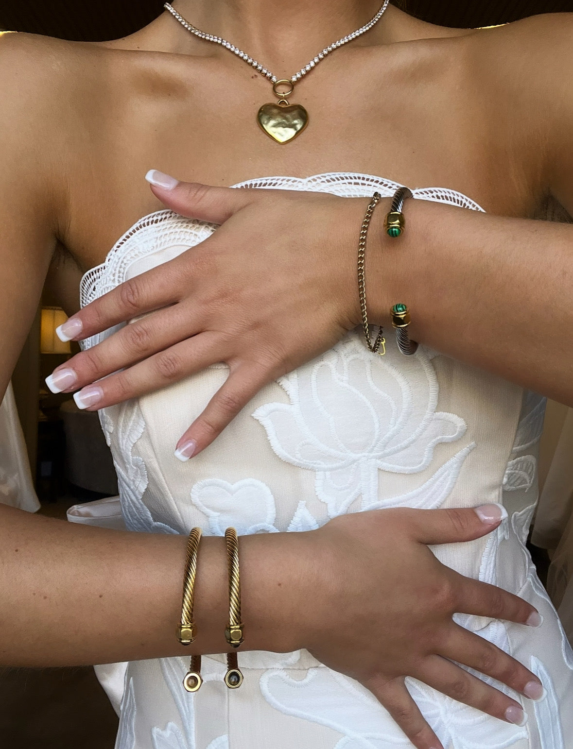 18k Non-Tarnish Cable Bangle