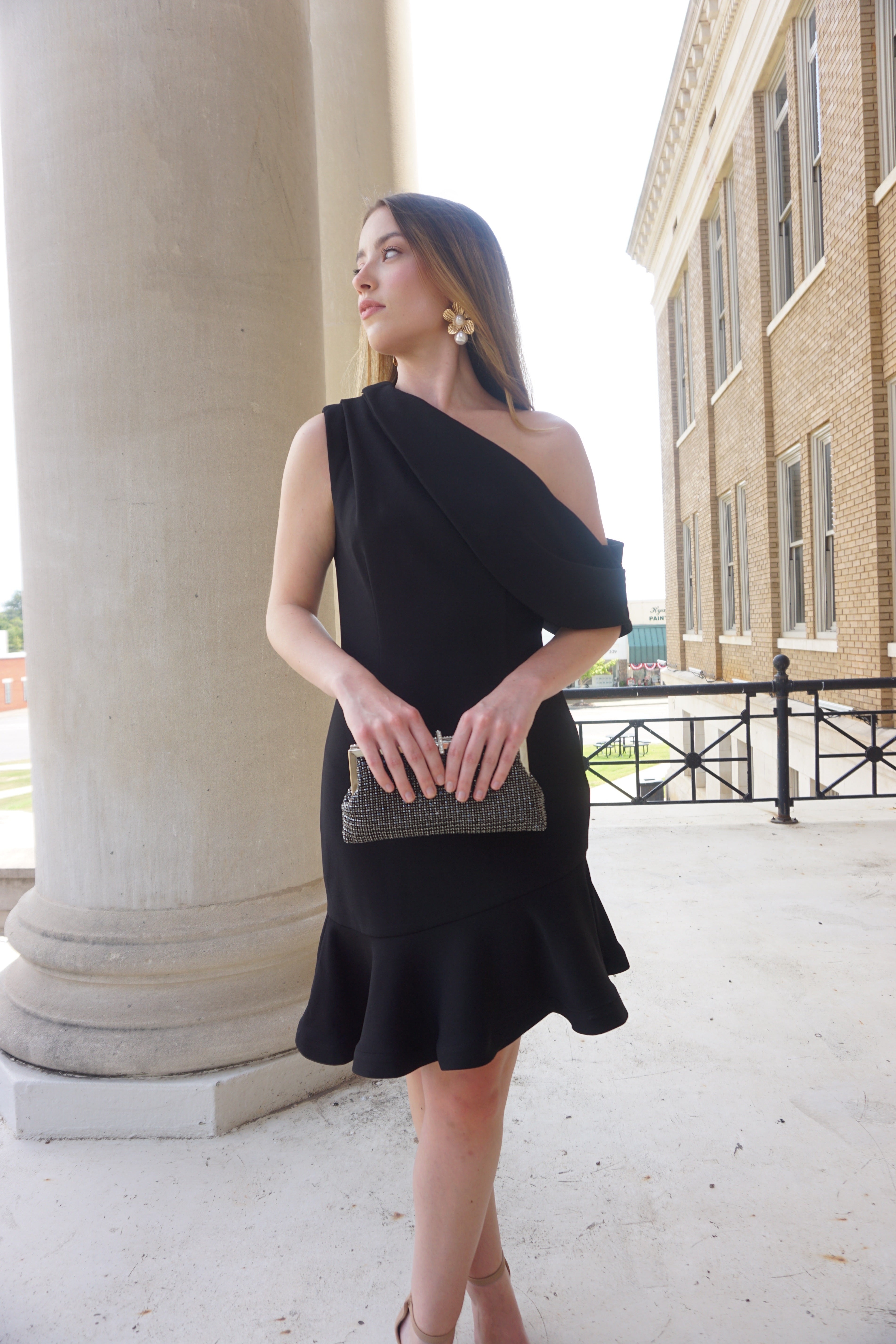 Black Rhinestone Clutch