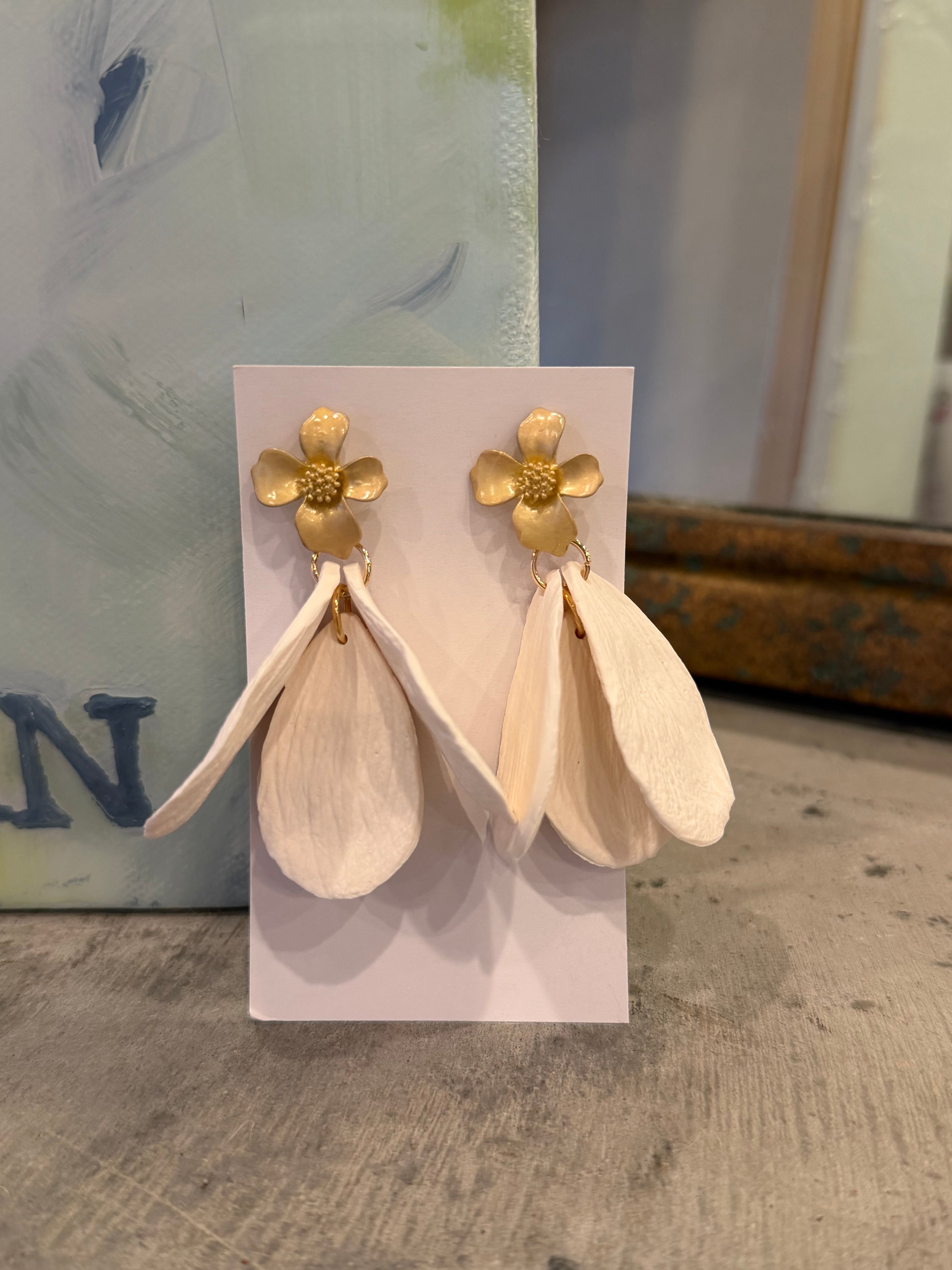 Ivory Petals Earrings