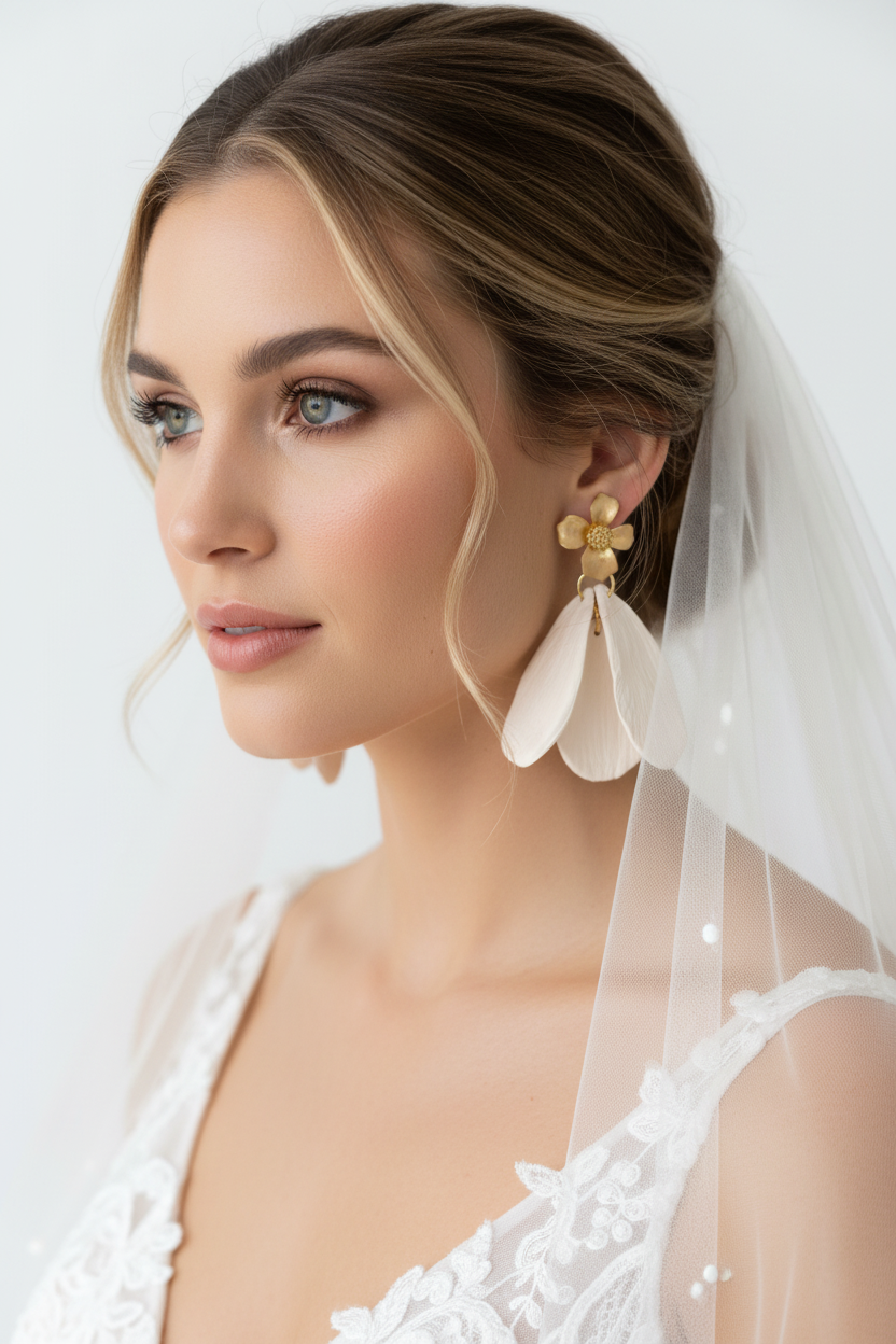 Ivory Petals Earrings