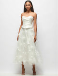 Carolyn Magnolia Floral Tulle Midi