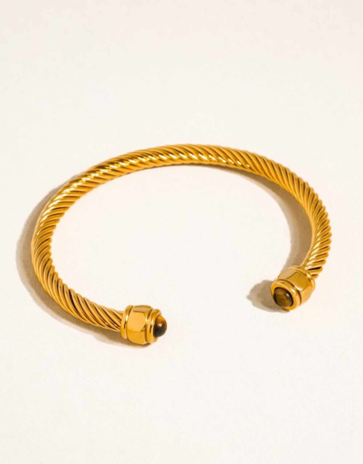 18k Non-Tarnish Cable Bangle