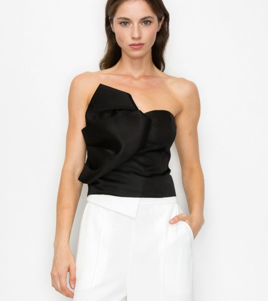 Bow Bustier Strapless Tank