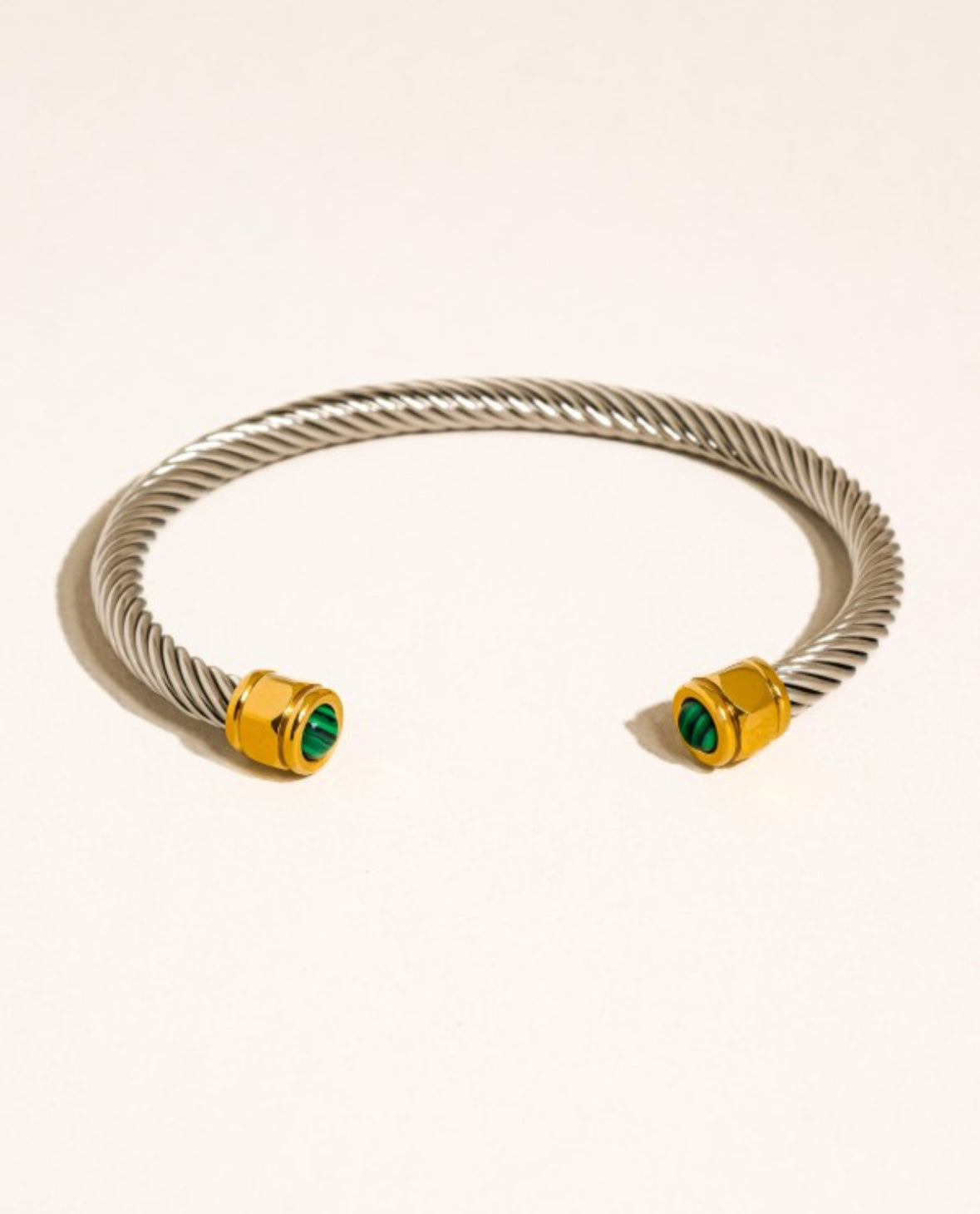 18k Non-Tarnish Cable Bangle