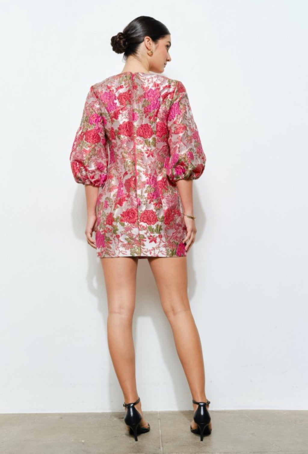Luxe Floral Puff Sleeve Mini