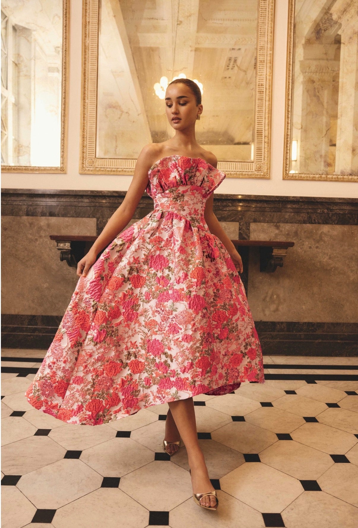 Floralie Strapless Gown