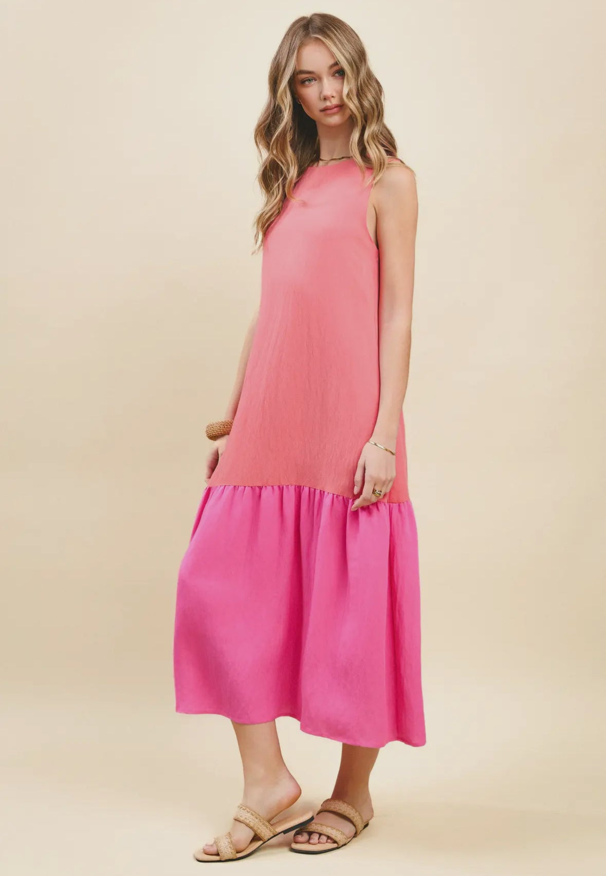 The Isla Drop Waist Midi Dress