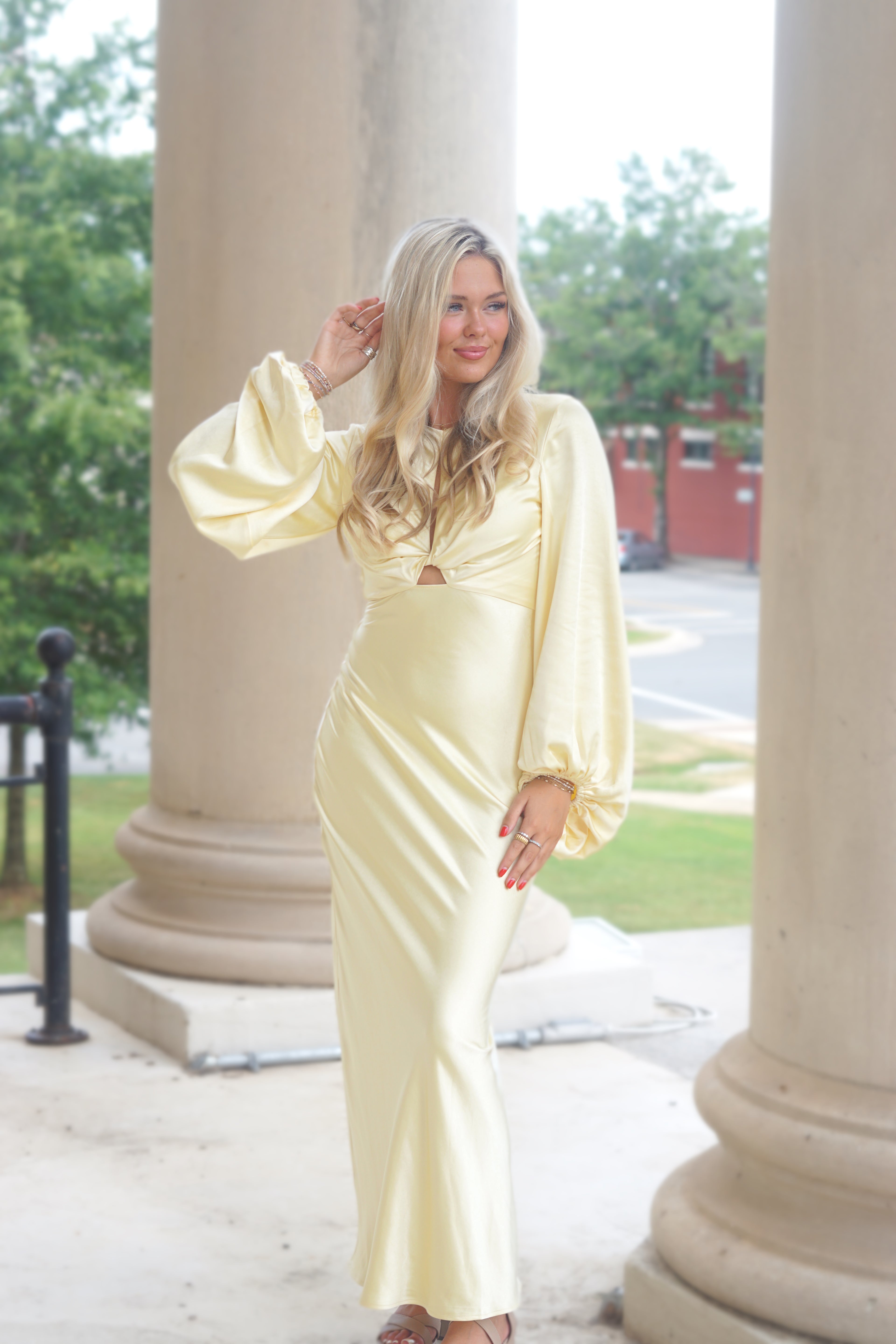 Della Balloon Sleeve Maxi