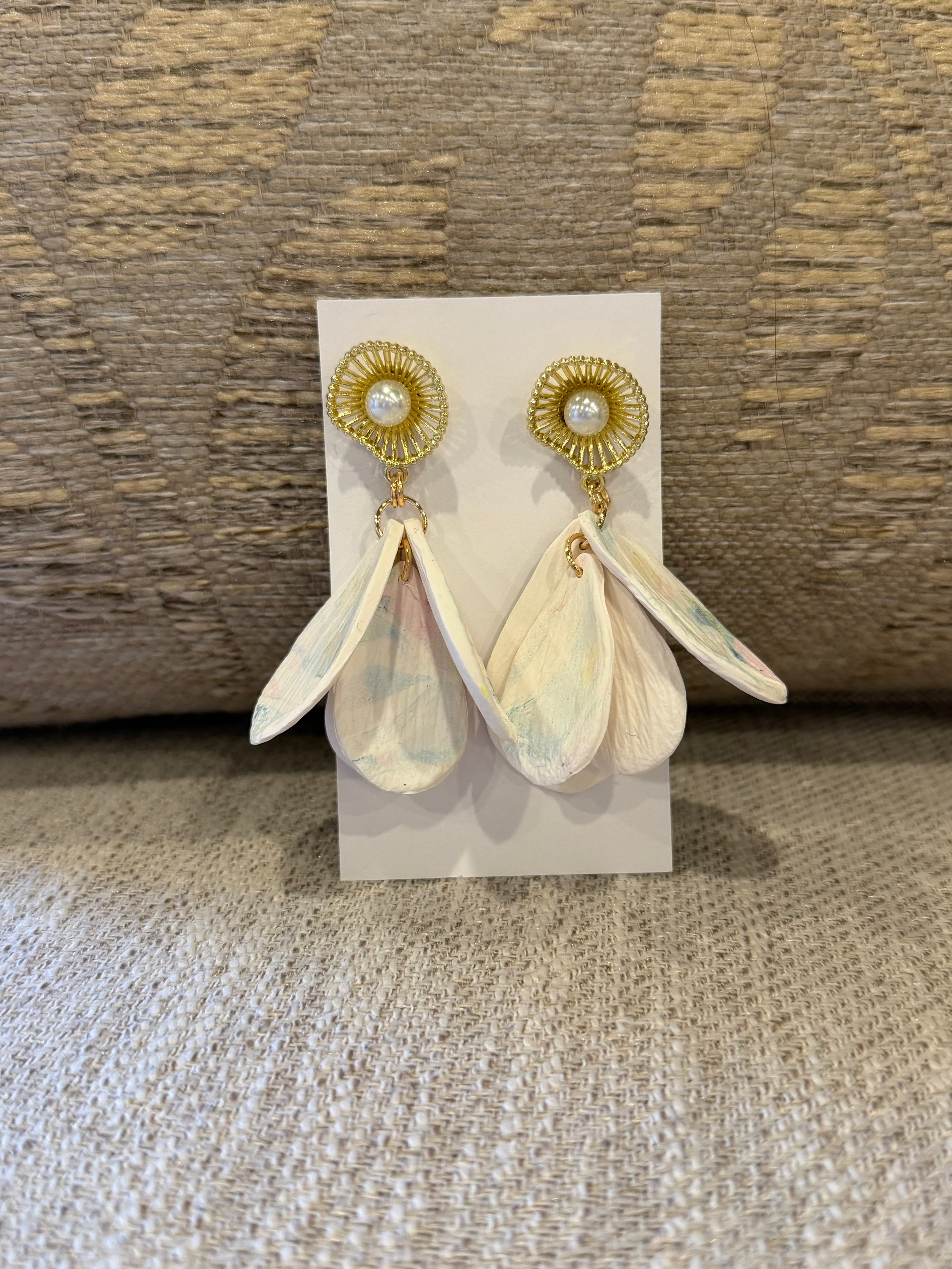 Watercolor Pastel Statement Earrings