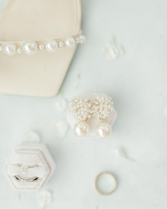 Charlotte Cluster Pearl Earrings
